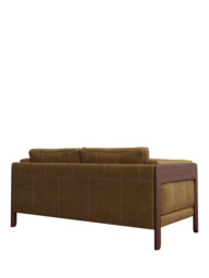 John Lewis Nest Medium 2 Seater Leather Sofa, Dark Leg - thumbnail 3