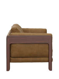John Lewis Nest Medium 2 Seater Leather Sofa, Dark Leg - thumbnail 2