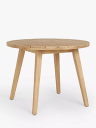 John Lewis Burford Round Garden Dining Table, 100cm, FSC-Certified (Acacia Wood), Natural - thumbnail 1