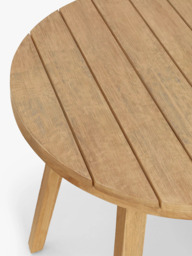 John Lewis Burford Round Garden Dining Table, 100cm, FSC-Certified (Acacia Wood), Natural - thumbnail 3
