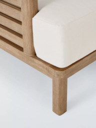 John Lewis Coast Eucalyptus Wood Garden Lounge Chair, Brushed Wood - thumbnail 5