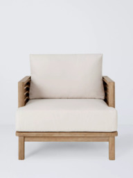 John Lewis Coast Eucalyptus Wood Garden Lounge Chair, Brushed Wood - thumbnail 2