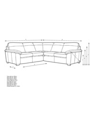 John Lewis Camden 5+ Seater Corner Leather Sofa, Light Leg - thumbnail 2