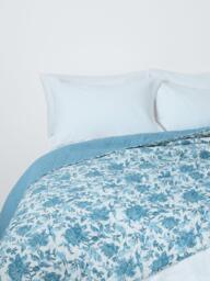John Lewis Floral Quilt, Blue