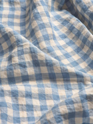 Piglet in Bed Gingham Linen Fitted Sheet - thumbnail 3