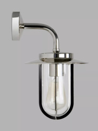 Astro Montparnasse Outdoor Lantern Wall Light, Polished Nickel - thumbnail 3