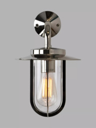 Astro Montparnasse Outdoor Lantern Wall Light, Polished Nickel - thumbnail 1
