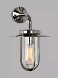Astro Montparnasse Outdoor Lantern Wall Light, Polished Nickel - thumbnail 2