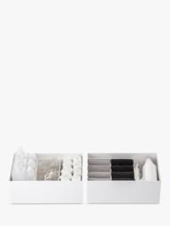 Like-it Nesting Organiser, Set of 4, Shallow, White - thumbnail 2