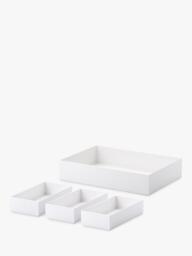 Like-it Nesting Organiser, Set of 4, Shallow, White - thumbnail 1