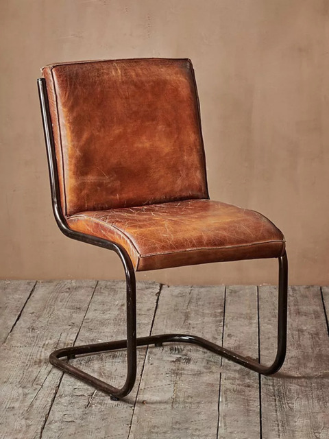 nkuku Narwana Leather Desk Chair, Aged Tan - image 1