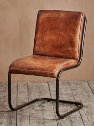 nkuku Narwana Leather Desk Chair, Aged Tan - thumbnail 2
