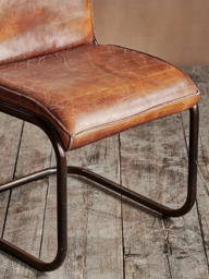 nkuku Narwana Leather Desk Chair, Aged Tan - thumbnail 4
