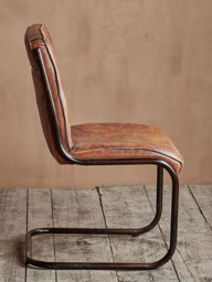 nkuku Narwana Leather Desk Chair, Aged Tan - thumbnail 3