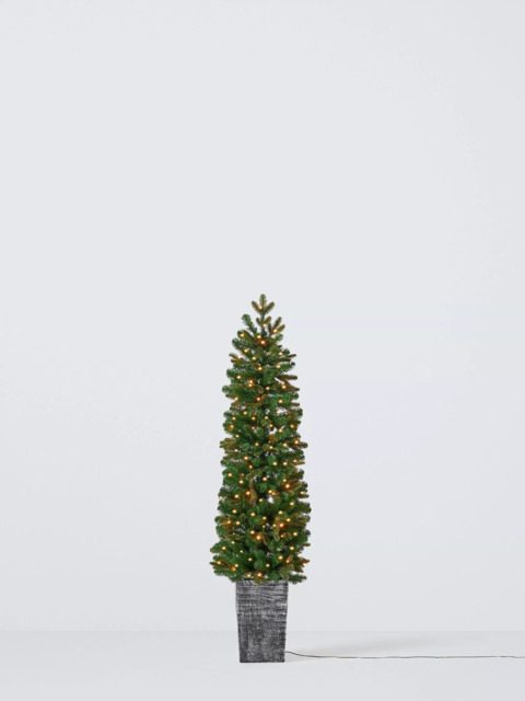 John Lewis Finchley Potted Pre-lit Christmas Tree, Green