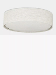 John Lewis Samantha Linen Flush Ceiling Light, Natural - thumbnail 3