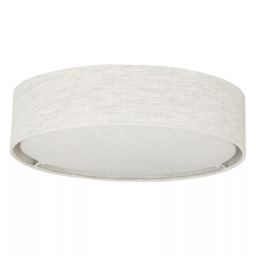 John Lewis Samantha Linen Flush Ceiling Light, Natural - thumbnail 5