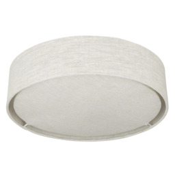 John Lewis Samantha Linen Flush Ceiling Light, Natural - thumbnail 6