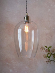 Bay Lighting Brighton Large Single Pendant Ceiling Light, Antique Brass - thumbnail 3