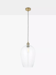 Bay Lighting Brighton Large Single Pendant Ceiling Light, Antique Brass - thumbnail 2