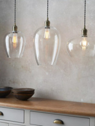 Bay Lighting Brighton Large Single Pendant Ceiling Light, Antique Brass - thumbnail 6