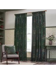 Morris & Co. Acorn Jacquard Pair Lined Pencil Pleat Curtains - thumbnail 1