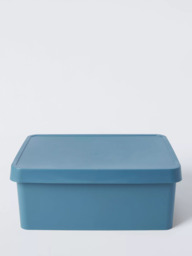 John Lewis Stackable Plastic Storage Box with Lid, Medium - thumbnail 2