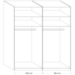 John Lewis Elstra 200cm Wardrobe with Glass Sliding Doors - thumbnail 4