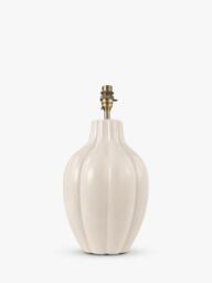 Laura Ashley Scallop Ceramic Table Lamp Base, Cream - thumbnail 1