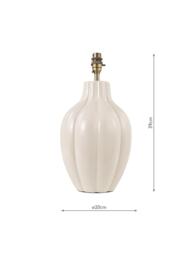 Laura Ashley Scallop Ceramic Table Lamp Base, Cream - thumbnail 5