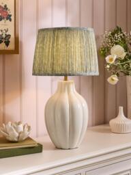 Laura Ashley Scallop Ceramic Table Lamp Base, Cream - thumbnail 2