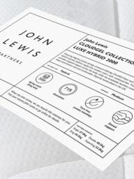 John Lewis CloudGel 3000 Pocket Spring Zip Link Mattress, Medium Tension, Super King Size - thumbnail 5