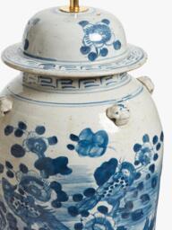 OKA Fenghuang Ceramic Table Lamp Base, Blue - thumbnail 4
