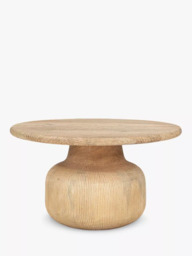nkuku Vivan Grooved Wood Coffee Table