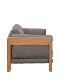 John Lewis Nest Grand 4 Seater Leather Sofa, Light Leg - thumbnail 3