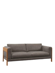 John Lewis Nest Grand 4 Seater Leather Sofa, Light Leg