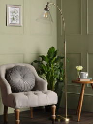 Laura Ashley Isaac Floor Lamp, Brass - thumbnail 2