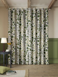 Sanderson Sycamore & Oak Pair Lined Eyelet Curtains, Sky Blue/Kale - thumbnail 5