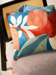 John Lewis Floral Crop Embroidered Cushion - thumbnail 2