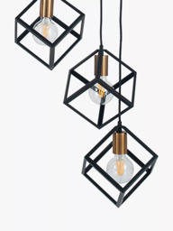 Pacific Alessio 5 Pendant Cluster Ceiling Light, Black - thumbnail 4