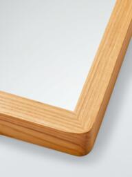 John Lewis Rounded Corners Oak Wood Frame Full Length Wall Mirror, 120 x 35cm, Natural - thumbnail 2