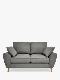 John Lewis Ambleside Small 2 Seater Sofa, Light Leg, Chenille Grey - thumbnail 1