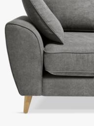 John Lewis Ambleside Small 2 Seater Sofa, Light Leg, Chenille Grey - thumbnail 3