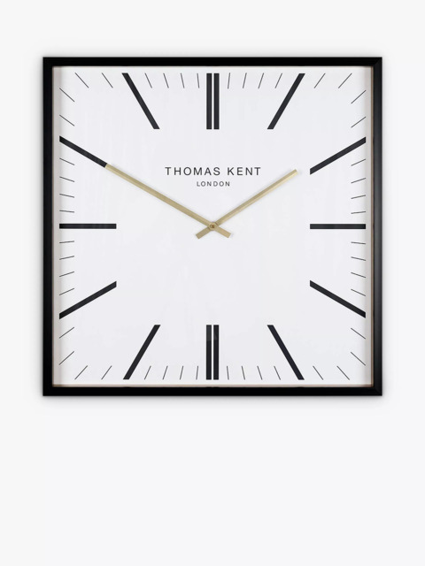 Thomas Kent Garrick Square Analogue Wall Clock, 40cm, Black/White - image 1