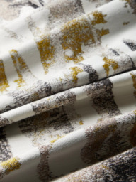 Harlequin Takara Pair Lined Eyelet Curtains, Mustard/Charcoal - thumbnail 6