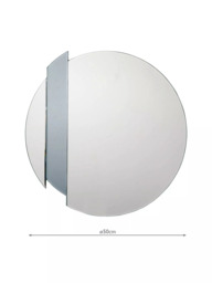 Där Yulia Round Wall Mirror, 50cm, Clear/Smoke - thumbnail 4