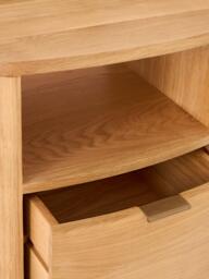 John Lewis Column 1 Drawer Bedside Table, Oak - thumbnail 4
