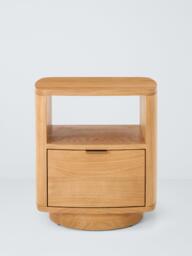 John Lewis Column 1 Drawer Bedside Table, Oak - thumbnail 3