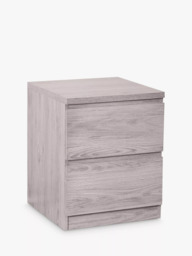 Julian Bowen Jupiter 2 Drawer Bedside Table, Grey - thumbnail 2