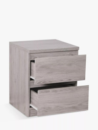 Julian Bowen Jupiter 2 Drawer Bedside Table, Grey - thumbnail 4